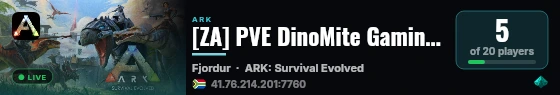 [ZA] PVE DinoMite Gaming x10 (FJ) (S+) - (v358.24) live status badge