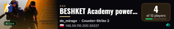 BESHKET Academy powered by PRACC.COM live status badge