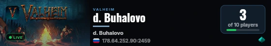 d. Buhalovo live status badge