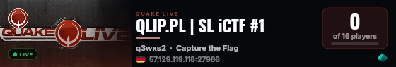 QLIP.PL | SL iCTF #1 live status badge