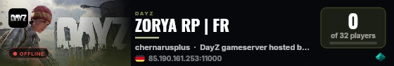 ZORYA RP | FR live status badge