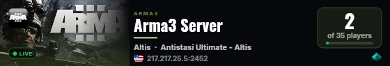 Arma3 Server live status badge