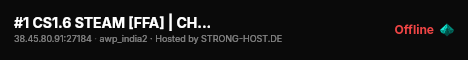 #1 CS1.6 STEAM [FFA] | CHORRILLOSTRIKE.COM live status badge