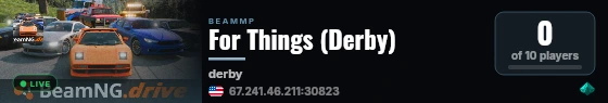 For Things (Derby) live status badge