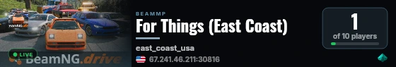 For Things (East Coast) live status badge