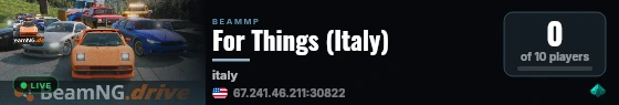 For Things (Italy) live status badge