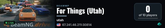 For Things (Utah) live status badge