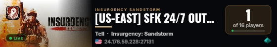 [US-EAST] SFK 24/7 OUTPOST CO-OP SERVER live status badge