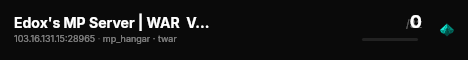Edox's MP Server | WAR  VANILLA MAPS | AU live status badge