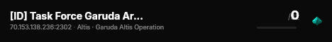 [ID] Task Force Garuda Arma 3 Server live status badge