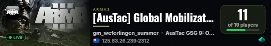 [AusTac] Global Mobilization live status badge