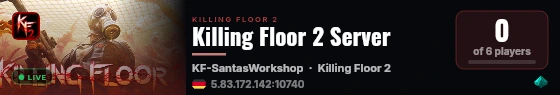 Killing Floor 2 Server live status badge