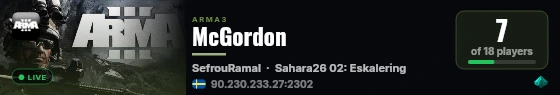 McGordon live status badge