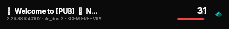 亗  Welcome to [PUB]  █  NO SKILL  █  18+ live status badge