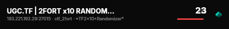 UGC.TF | 2FORT x10 RANDOMIZER | EU live status badge