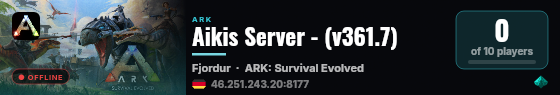 Aikis Server - (v361.7) live status badge