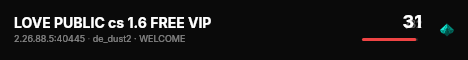 LOVE PUBLIC cs 1.6 FREE VIP live status badge