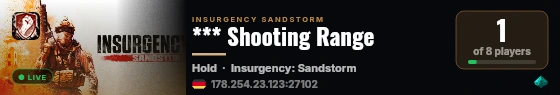 *** Shooting Range live status badge