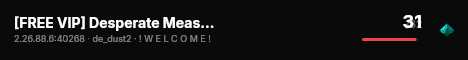 [FREE VIP] Desperate Measures live status badge