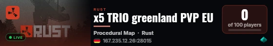 x5 TRIO greenland PVP EU live status badge