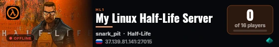 My Linux Half-Life Server live status badge