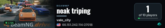 noak triping live status badge