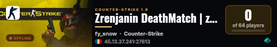 Zrenjanin DeathMatch | zrenjanin-hq.com live status badge