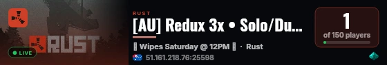 [AU] Redux 3x • Solo/Duo/Trio • Weekly live status badge