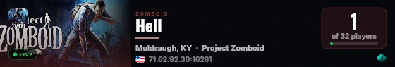 Hell live status badge