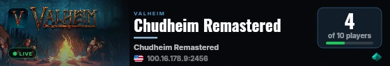 Chudheim Remastered live status badge