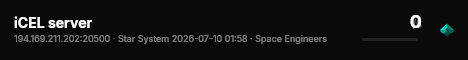 iCEL server live status badge