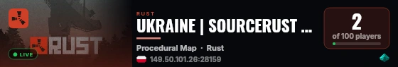 UKRAINE | SOURCERUST X2 live status badge