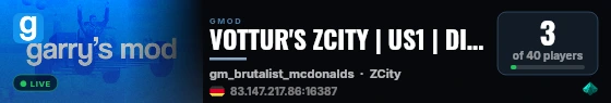 VOTTUR'S ZCITY | US1 | DISCORD.GG/VOTTURZCITY live status badge