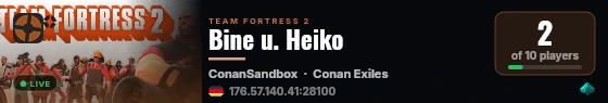 Bine u. Heiko live status badge