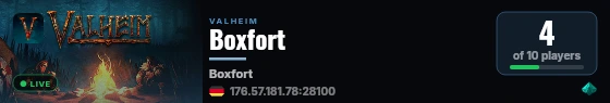 Boxfort live status badge