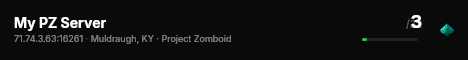 My PZ Server live status badge