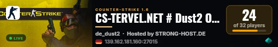 CS-TERVEL.NET # Dust2 Only live status badge