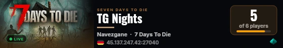 TG Nights live status badge