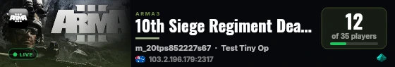 10th Siege Regiment Death Korp of Krieg - https://discord.gg/Xu live status badge