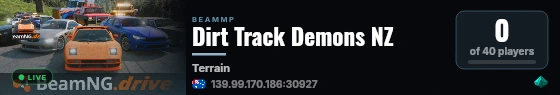 Dirt Track Demons NZ live status badge