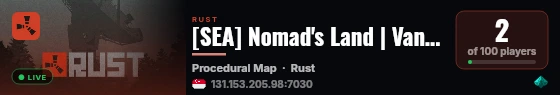 [SEA] Nomad's Land | Vanilla | Solo Only live status badge