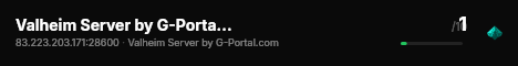 Valheim Server by G-Portal.com live status badge