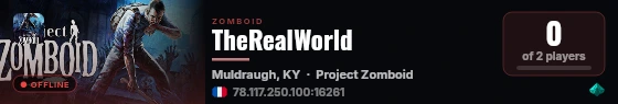 TheRealWorld live status badge