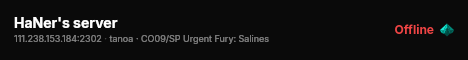 HaNer's server live status badge