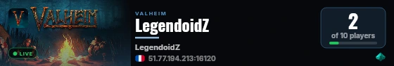 LegendoidZ live status badge
