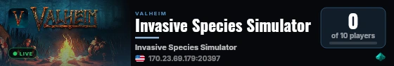 Invasive Species Simulator live status badge