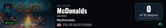 McDonalds live status badge