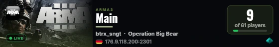 Main live status badge