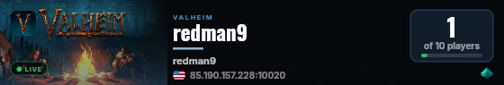 redman9 live status badge