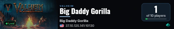 Big Daddy Gorilla live status badge